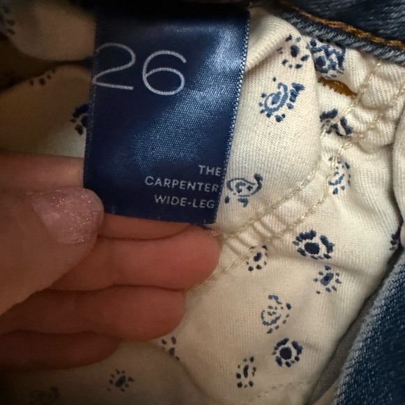 Pilcro Anthropologie The Carpenter Wide Leg Jeans Size 26 - Picture 3 of 7